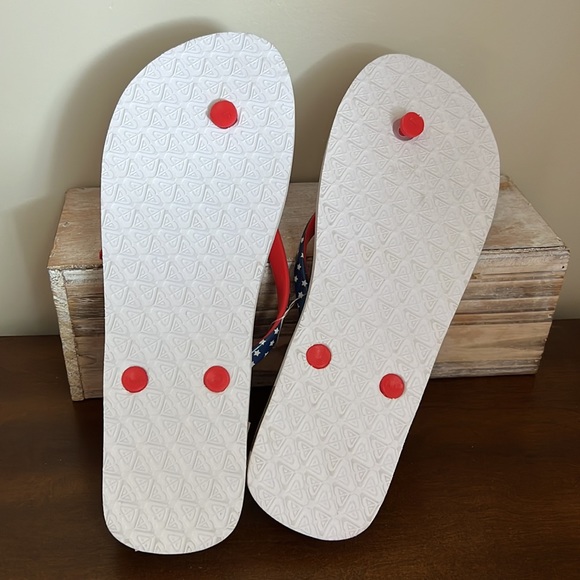 ROXY 🏄 NWT 🇺🇸Red White & Blue🇺🇸 Flip Flops Size 9 - Picture 7 of 9